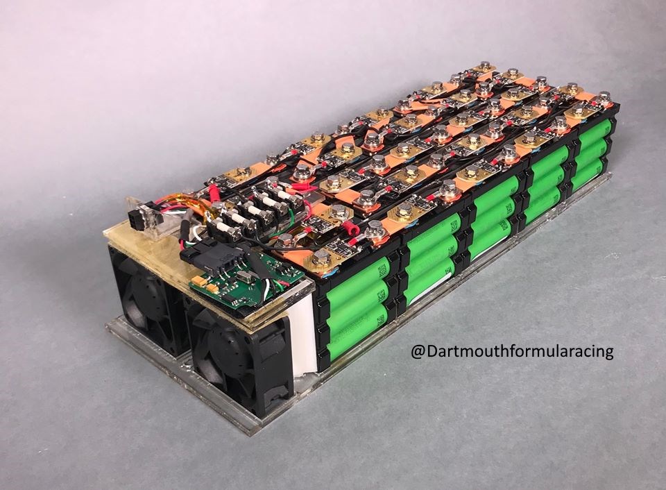 @Dartmouthformularacing Battery Module, Tesla Battery Sponsorship, Formula SAE, Electric Formula Student Battery Pack